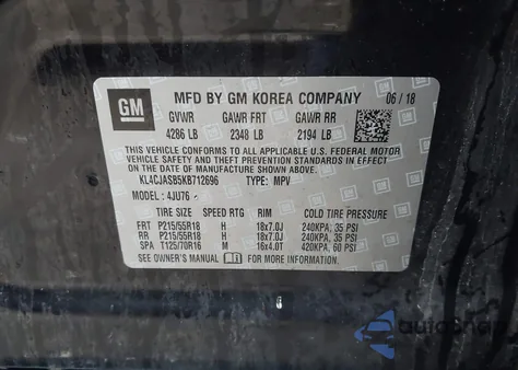 2019 Buick Encore Fwd Preferred from USA, damaged, VIN KL4CJASB5KB712696